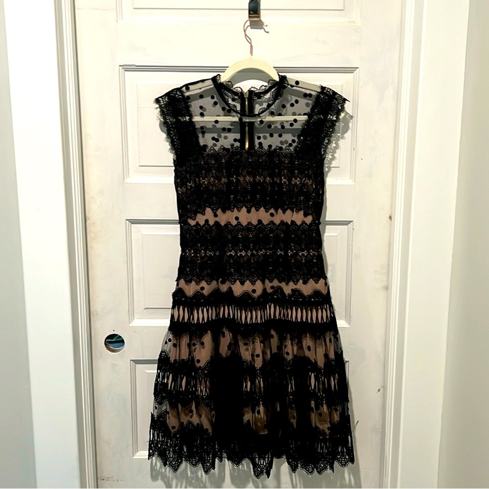 Bronx and Banco Black Lace Dress EUC